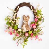 20" Spring Time Bunny Wreath